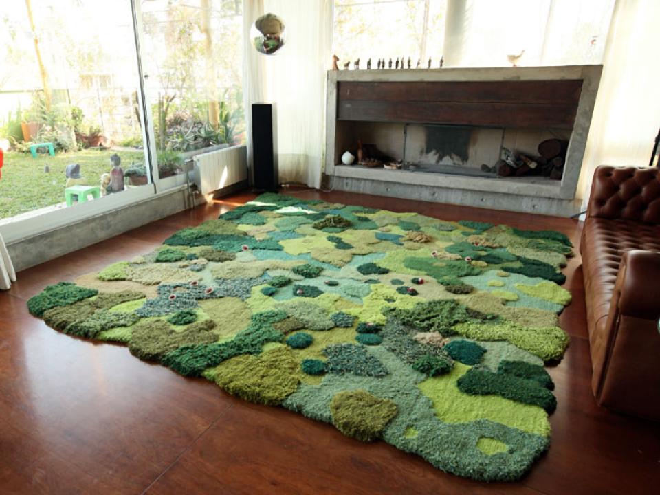 tapis Alexandra Kehayoglou verte maplantemonbonheur.fr